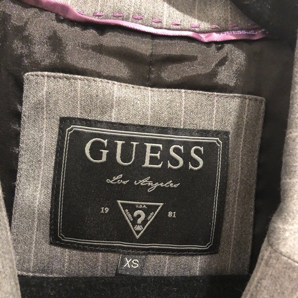 Guess puff sleeve blazer suit jacket size XS Vintage Y2k - Picture 4 of 8